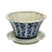 Porcelana - azul e branco - Cachepot com prato F10.A-A.C.PASS